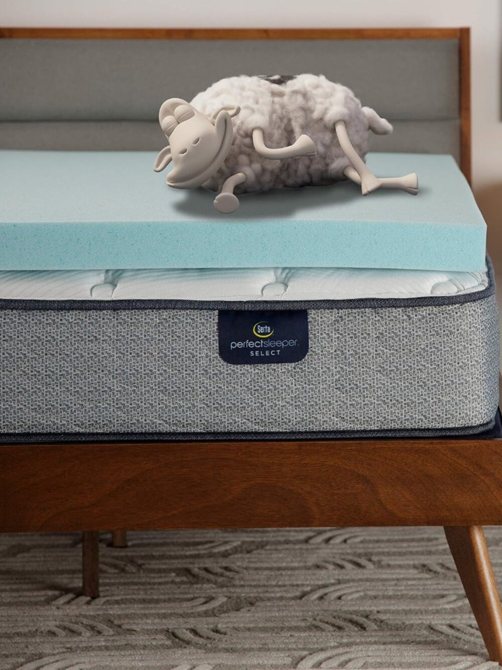 Serta ThermaGel Cooling, Pressure-Relieving Memory Foam Mattress Topper, 3 Inch,